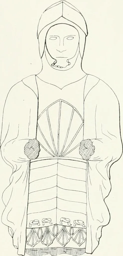 An illustration from The ancient sepulchral effigies and monumental and memorial sculpture of Devon, 1877, leaf 506