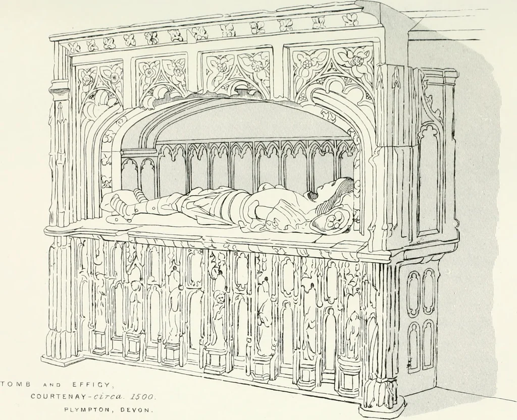 An illustration from The ancient sepulchral effigies and monumental and memorial sculpture of Devon, 1877, leaf 512