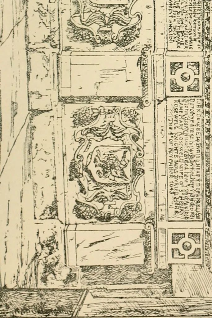 An illustration from The ancient sepulchral effigies and monumental and memorial sculpture of Devon, 1877, leaf 516