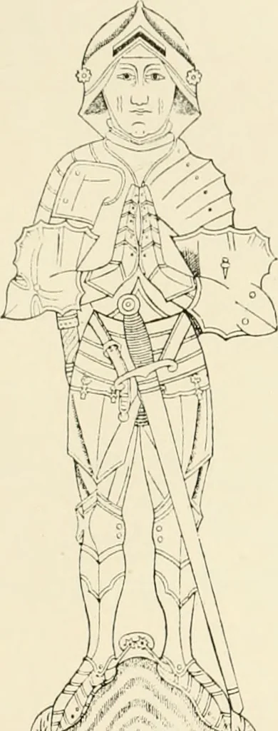 An illustration from The ancient sepulchral effigies and monumental and memorial sculpture of Devon, 1877, leaf 522