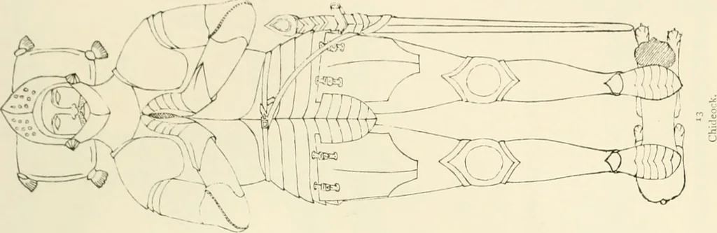 An illustration from The ancient sepulchral effigies and monumental and memorial sculpture of Devon, 1877, leaf 524