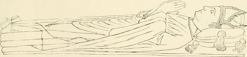 An illustration from The ancient sepulchral effigies and monumental and memorial sculpture of Devon, 1877, leaf 524