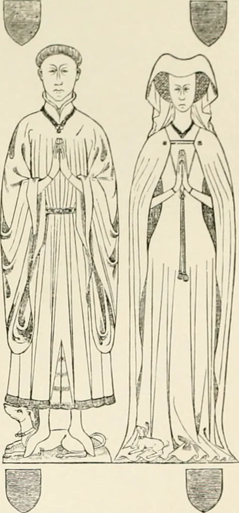 An illustration from The ancient sepulchral effigies and monumental and memorial sculpture of Devon, 1877, leaf 528