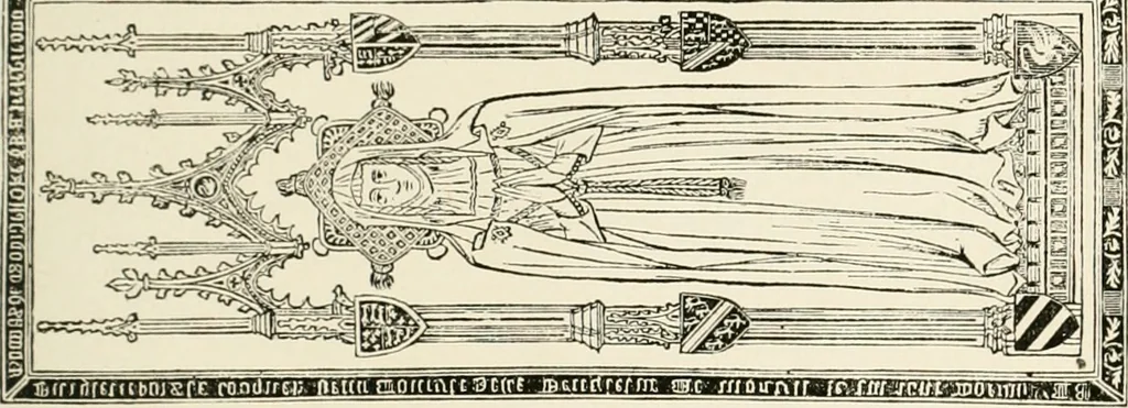 An illustration from The ancient sepulchral effigies and monumental and memorial sculpture of Devon, 1877, leaf 528