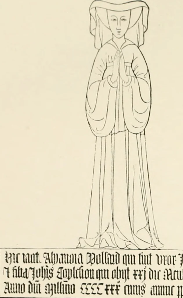 An illustration from The ancient sepulchral effigies and monumental and memorial sculpture of Devon, 1877, leaf 528