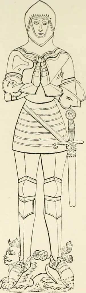An illustration from The ancient sepulchral effigies and monumental and memorial sculpture of Devon, 1877, leaf 530