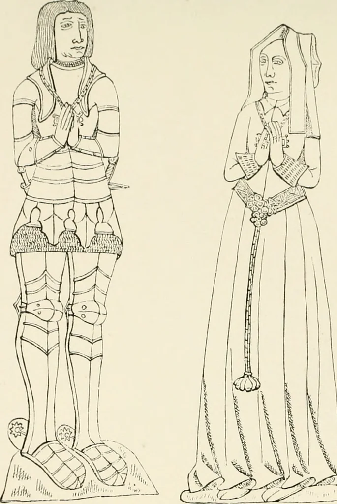 An illustration from The ancient sepulchral effigies and monumental and memorial sculpture of Devon, 1877, leaf 532