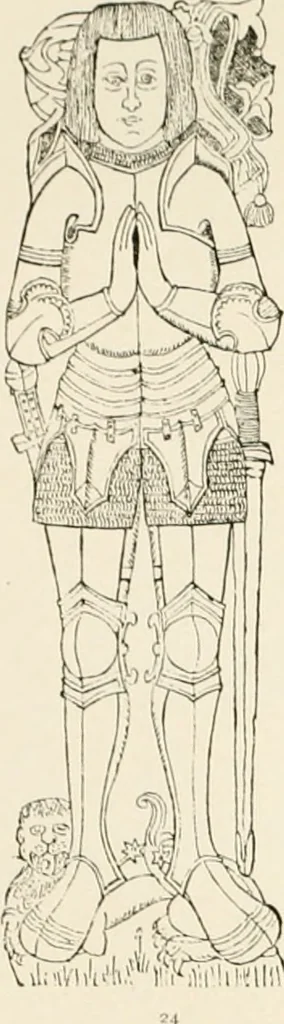 An illustration from The ancient sepulchral effigies and monumental and memorial sculpture of Devon, 1877, leaf 532