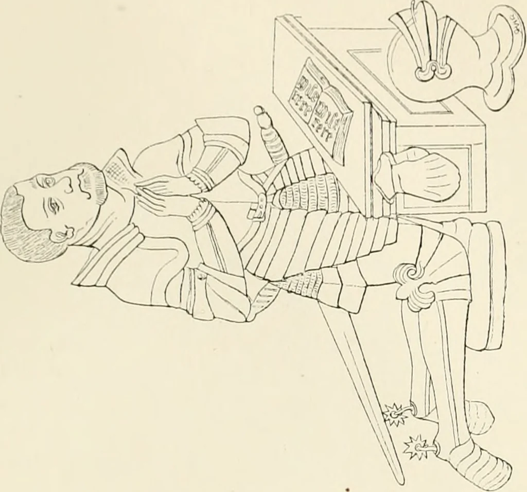 An illustration from The ancient sepulchral effigies and monumental and memorial sculpture of Devon, 1877, leaf 534