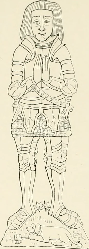 An illustration from The ancient sepulchral effigies and monumental and memorial sculpture of Devon, 1877, leaf 534