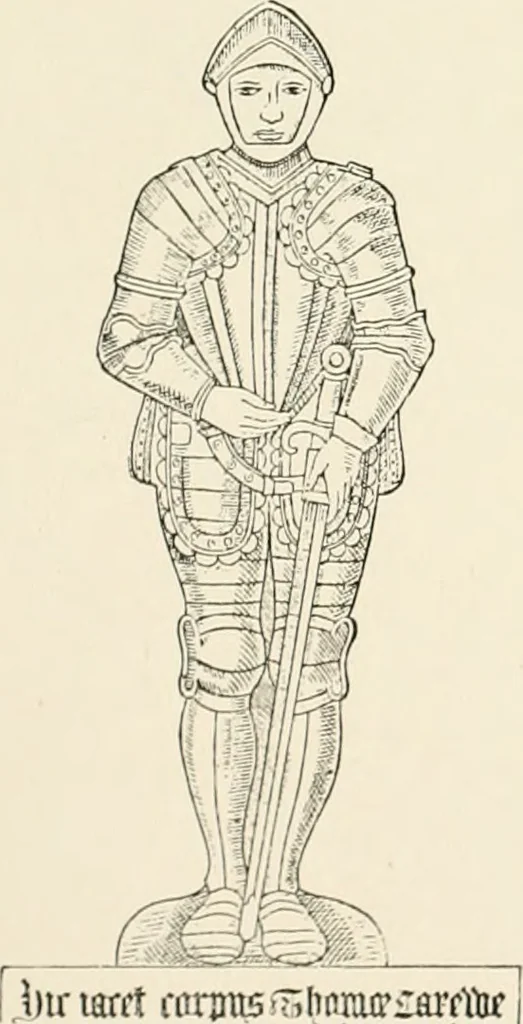 An illustration from The ancient sepulchral effigies and monumental and memorial sculpture of Devon, 1877, leaf 536