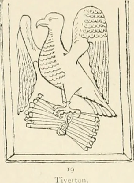 An illustration from The ancient sepulchral effigies and monumental and memorial sculpture of Devon, 1877, leaf 542