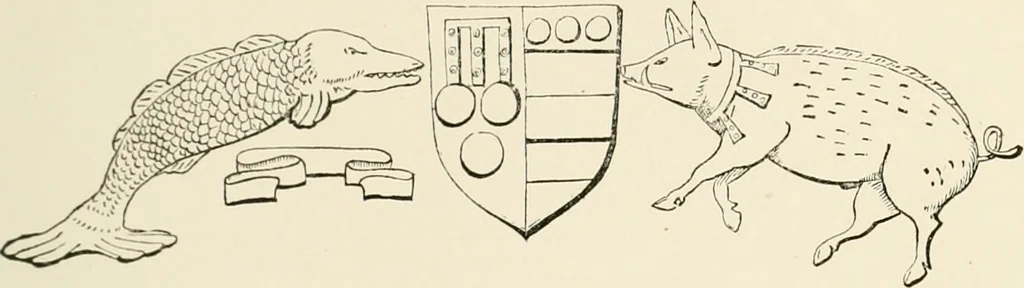 An illustration from The ancient sepulchral effigies and monumental and memorial sculpture of Devon, 1877, leaf 542