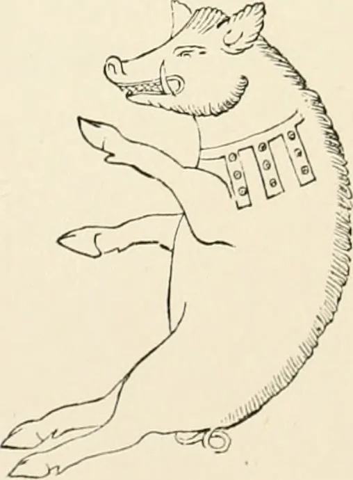 An illustration from The ancient sepulchral effigies and monumental and memorial sculpture of Devon, 1877, leaf 542