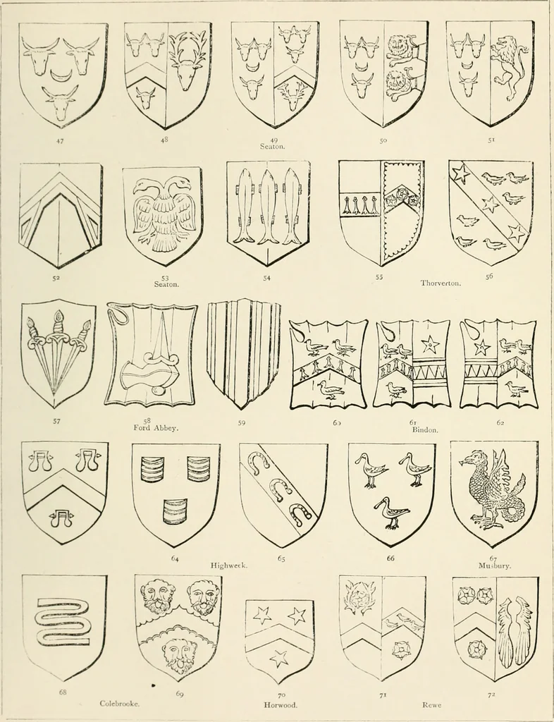 An illustration from The ancient sepulchral effigies and monumental and memorial sculpture of Devon, 1877, leaf 548