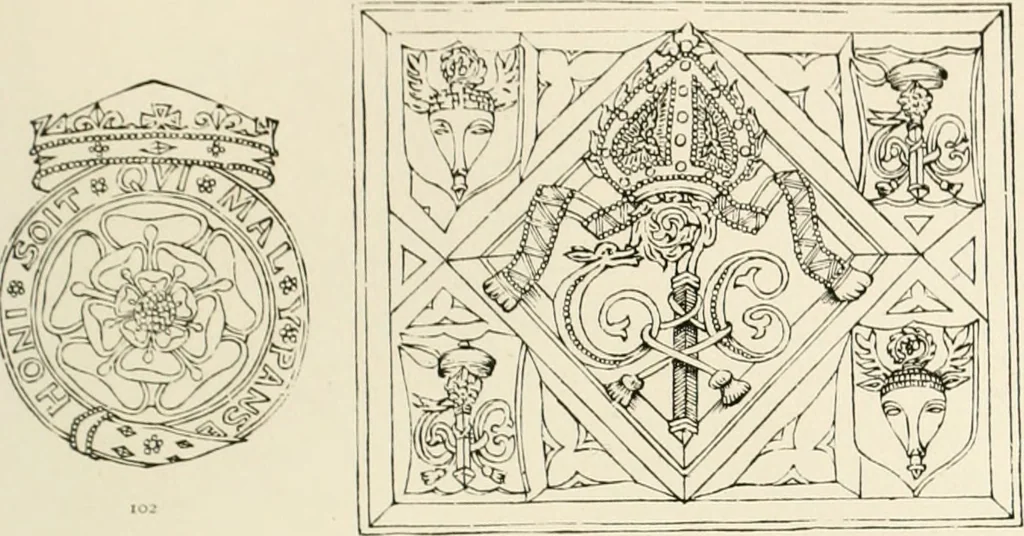 An illustration from The ancient sepulchral effigies and monumental and memorial sculpture of Devon, 1877, leaf 554