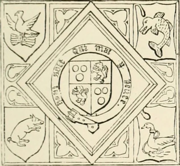 An illustration from The ancient sepulchral effigies and monumental and memorial sculpture of Devon, 1877, leaf 554