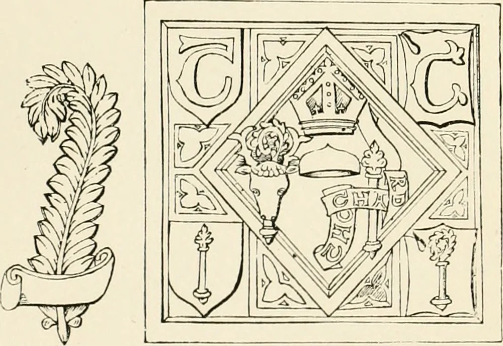 An illustration from The ancient sepulchral effigies and monumental and memorial sculpture of Devon, 1877, leaf 554