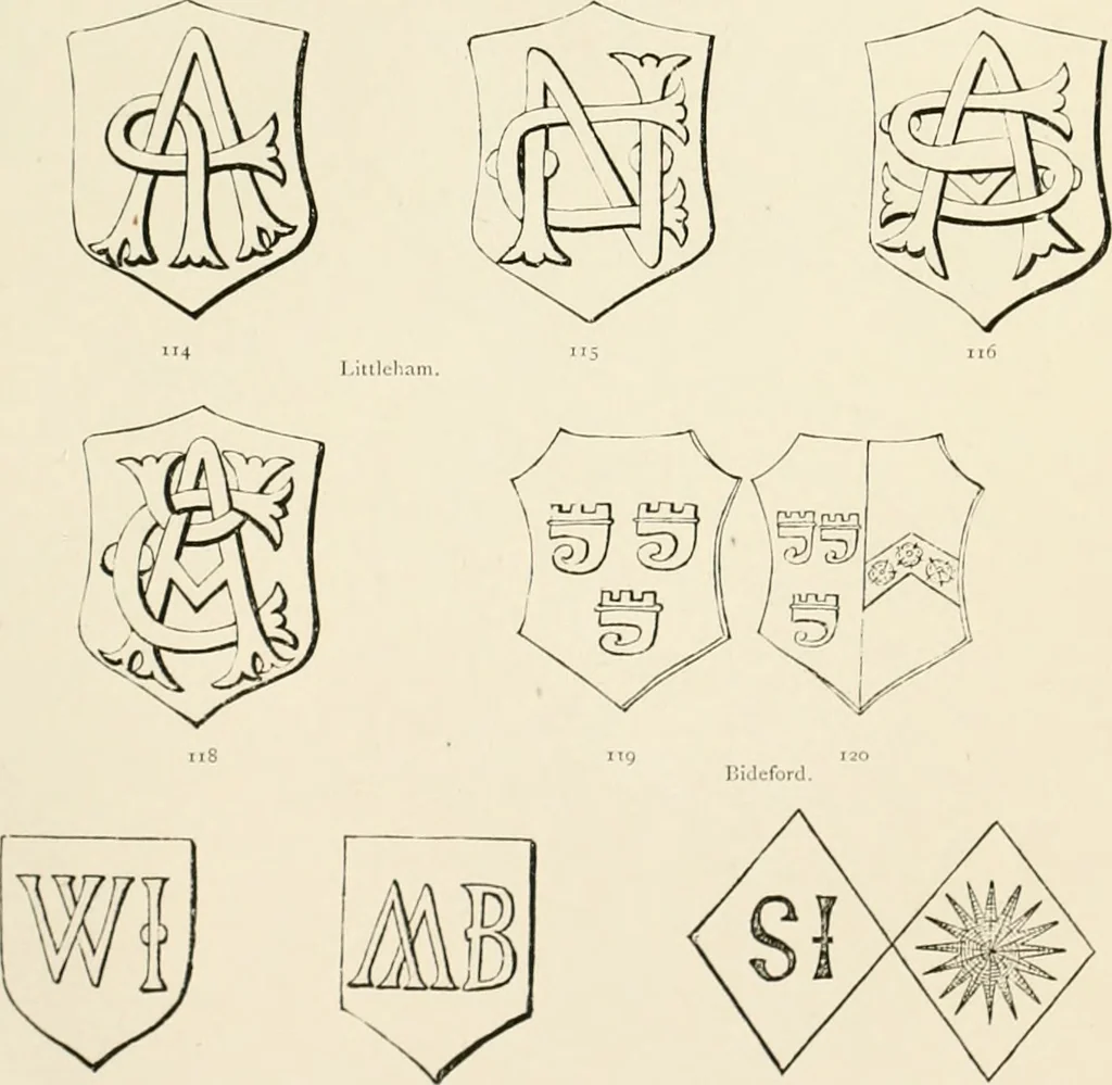 An illustration from The ancient sepulchral effigies and monumental and memorial sculpture of Devon, 1877, leaf 556