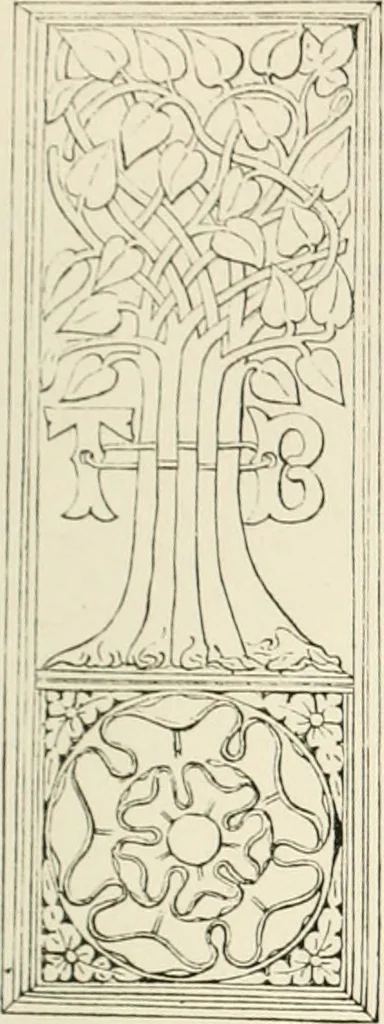 An illustration from The ancient sepulchral effigies and monumental and memorial sculpture of Devon, 1877, leaf 558