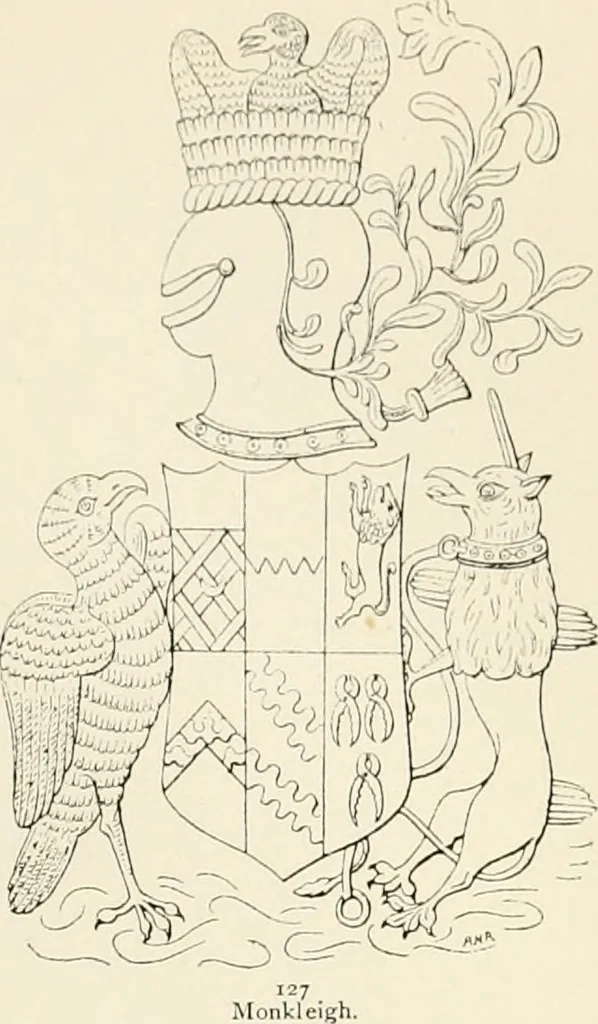 An illustration from The ancient sepulchral effigies and monumental and memorial sculpture of Devon, 1877, leaf 558