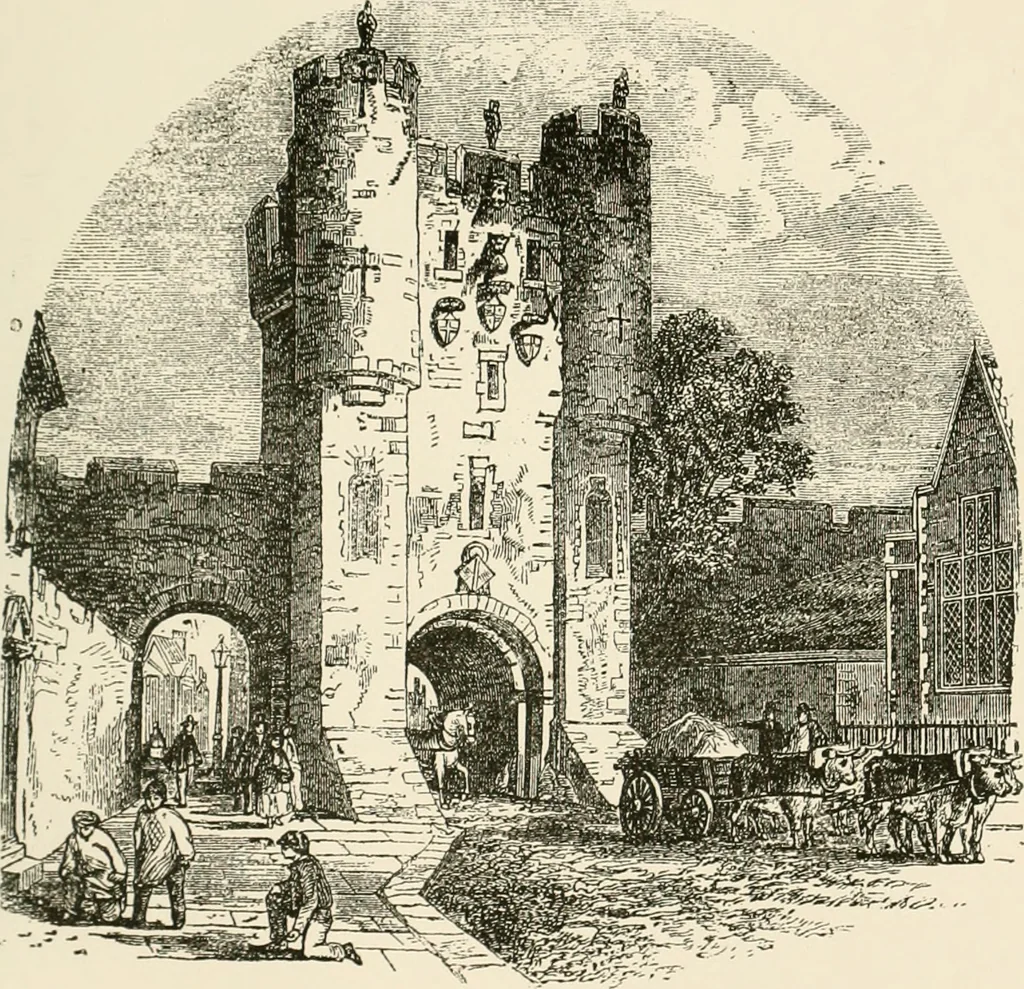 An illustration from The ancient sepulchral effigies and monumental and memorial sculpture of Devon, 1877, leaf 586