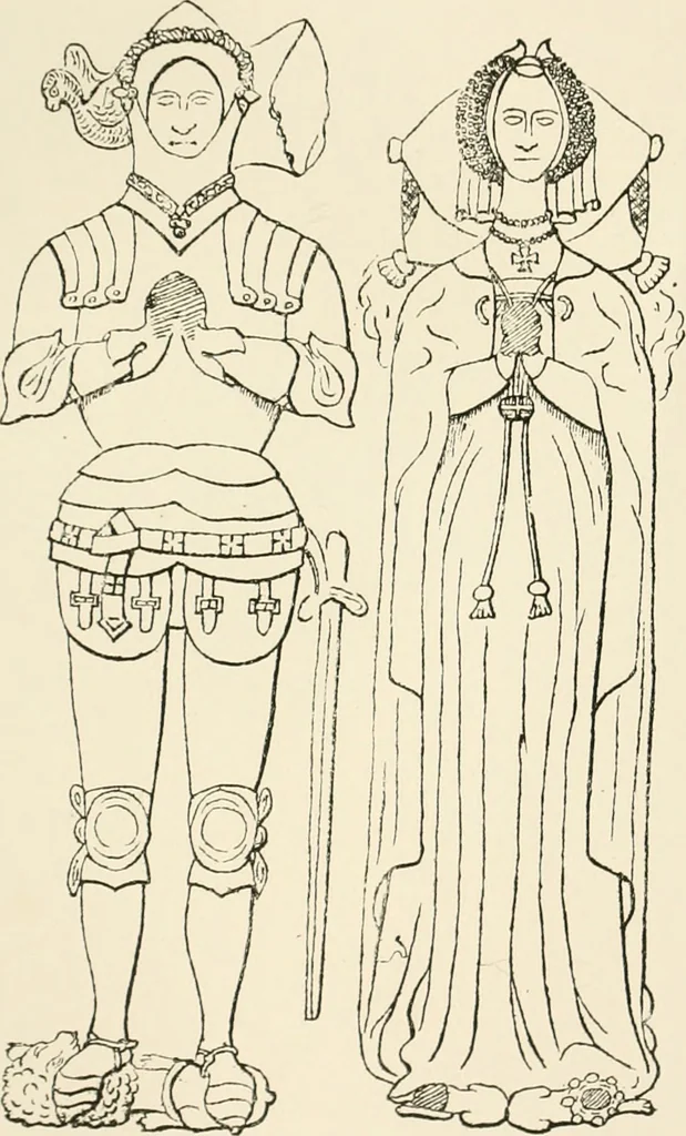 An illustration from The ancient sepulchral effigies and monumental and memorial sculpture of Devon, 1877, leaf 590