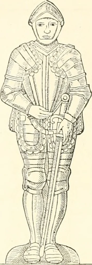 An illustration from The ancient sepulchral effigies and monumental and memorial sculpture of Devon, 1877, leaf 99