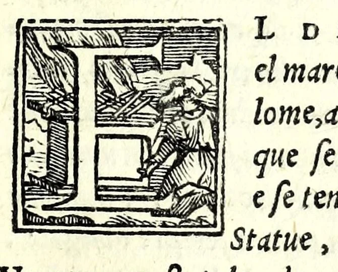 An illustration from Anconitana : comedia, 1554, leaf 49