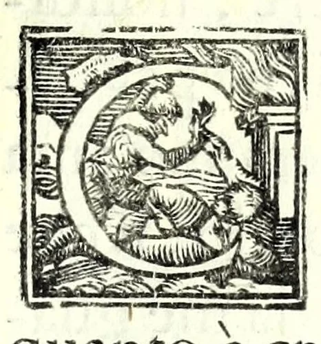 An illustration from Anconitana : comedia, 1554, leaf 5