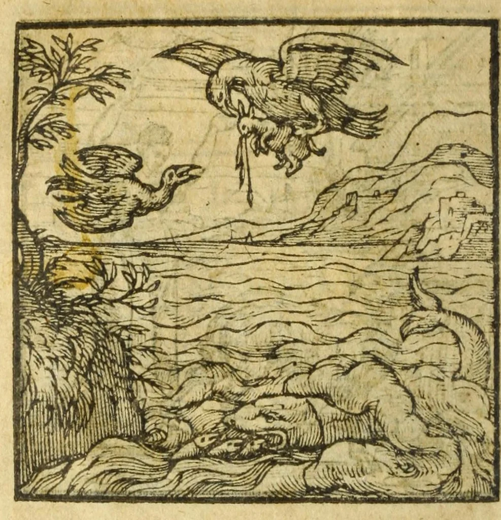 An illustration from Andreae Alciati V.C. Emblemata cvm Clavdii Minois I.C. commentariis ad postremam auctoris editionem auctis & recognitis, 1608, leaf 172
