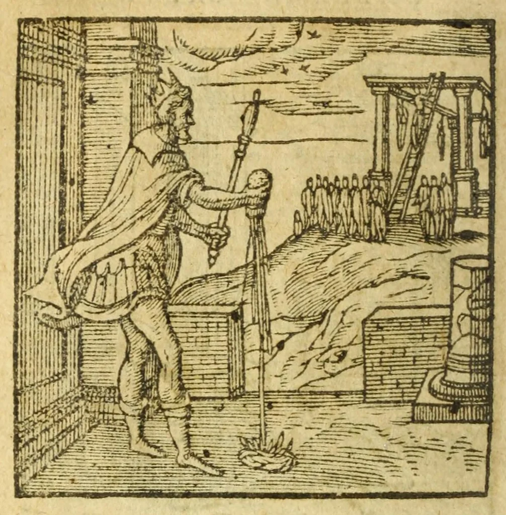 An illustration from Andreae Alciati V.C. Emblemata cvm Clavdii Minois I.C. commentariis ad postremam auctoris editionem auctis & recognitis, 1608, leaf 178
