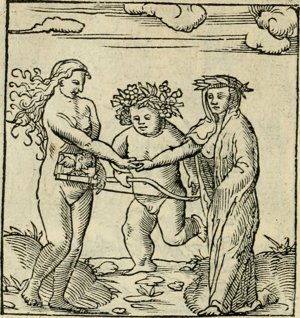 An illustration from Andreae Alciati emblematvm libellvs, 1536, leaf 105