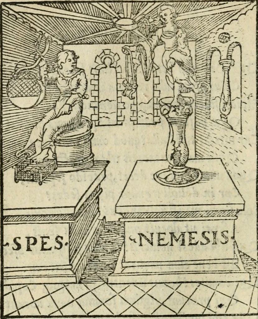 An illustration from Andreae Alciati emblematvm libellvs, 1536, leaf 89