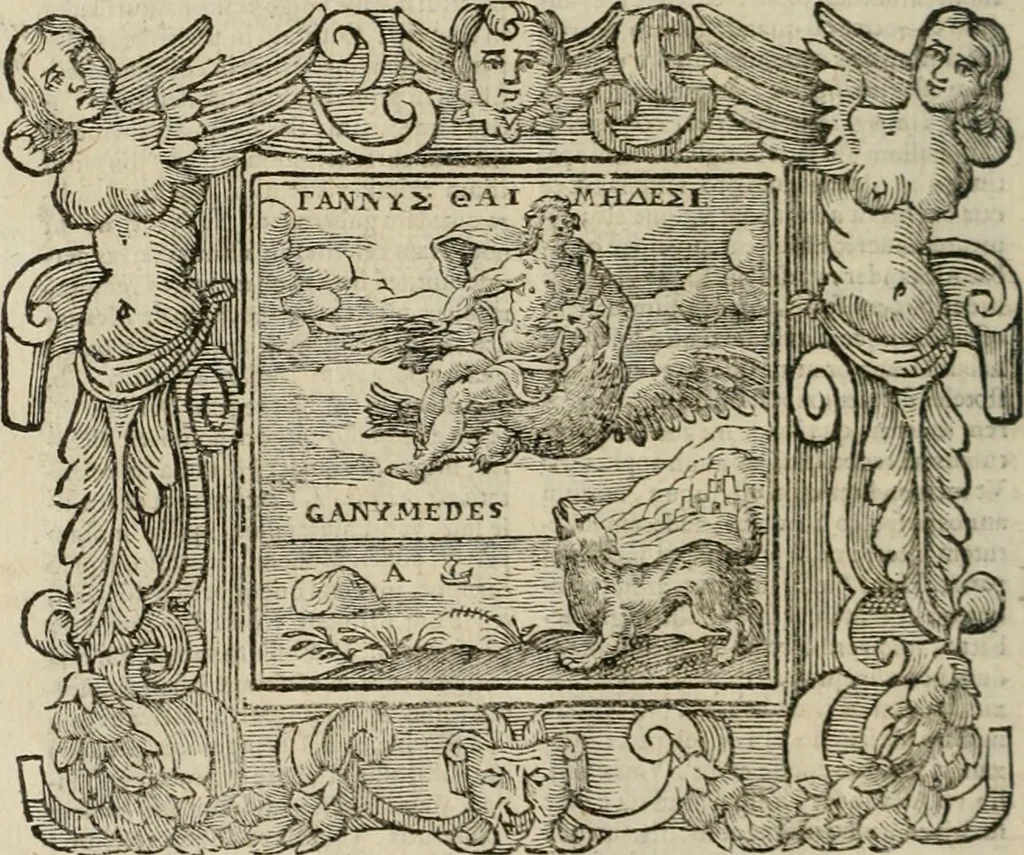 An illustration from Andreae Alciati Emblemata cum commentariis Claudii Minois I.C. Francisci Sanctii Brocensis, & notis Laurentij Pignorij Patavini : nouissima hac editione in continuam vnius commentarij seriem congestis, in certas quasdam quasi classes dispositis, & plusquam dimidia parte auctis, 1661, leaf 109