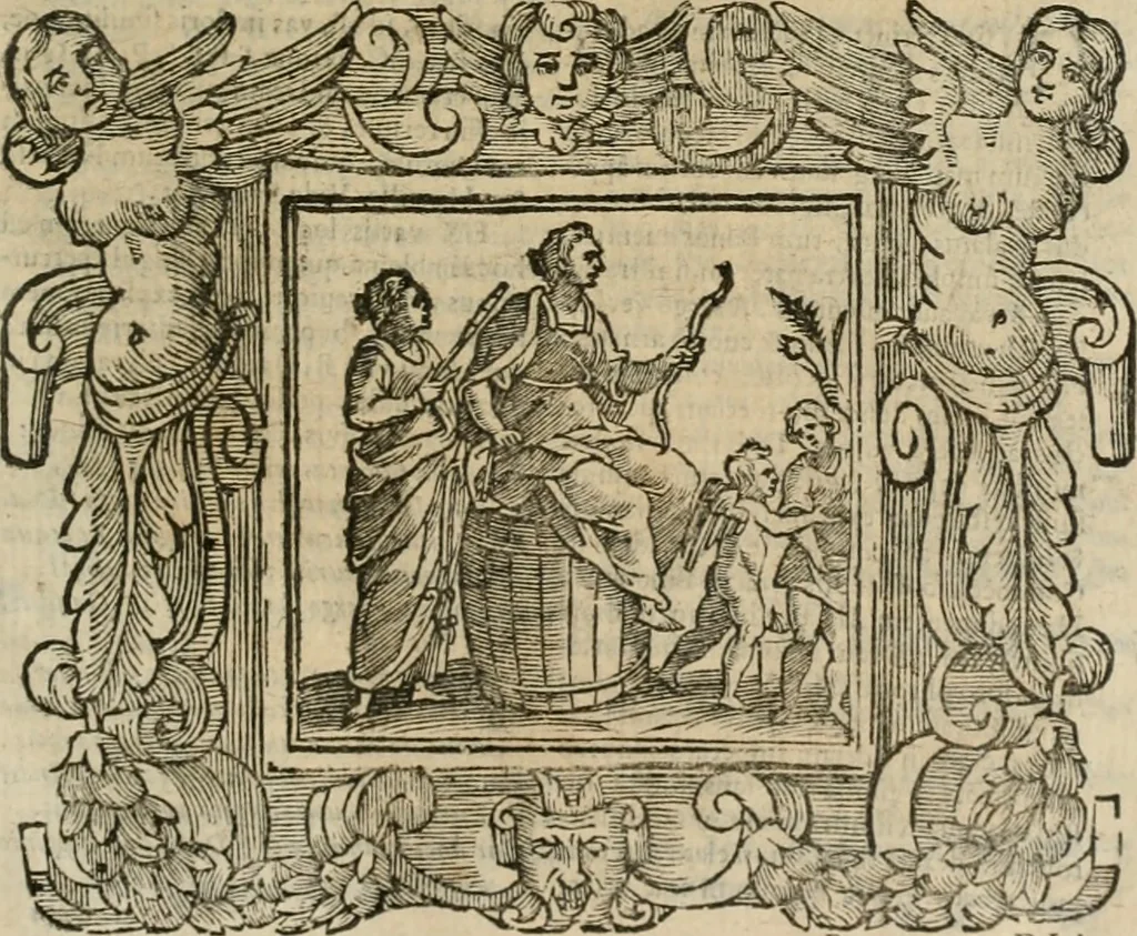 An illustration from Andreae Alciati Emblemata cum commentariis Claudii Minois I.C. Francisci Sanctii Brocensis, & notis Laurentij Pignorij Patavini : nouissima hac editione in continuam vnius commentarij seriem congestis, in certas quasdam quasi classes dispositis, & plusquam dimidia parte auctis, 1661, leaf 310