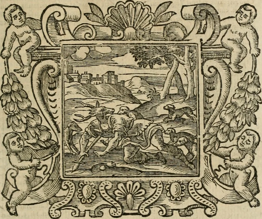 An illustration from Andreae Alciati Emblemata cum commentariis Claudii Minois I.C. Francisci Sanctii Brocensis, & notis Laurentij Pignorij Patavini : nouissima hac editione in continuam vnius commentarij seriem congestis, in certas quasdam quasi classes dispositis, & plusquam dimidia parte auctis, 1661, leaf 334