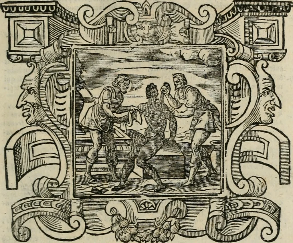 An illustration from Andreae Alciati Emblemata cum commentariis Claudii Minois I.C. Francisci Sanctii Brocensis, & notis Laurentij Pignorij Patavini : nouissima hac editione in continuam vnius commentarij seriem congestis, in certas quasdam quasi classes dispositis, & plusquam dimidia parte auctis, 1661, leaf 356