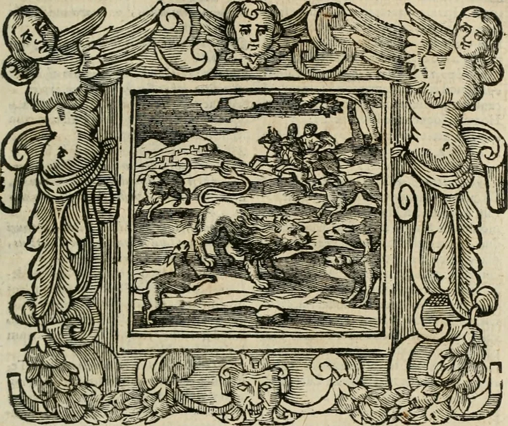 An illustration from Andreae Alciati Emblemata cum commentariis Claudii Minois I.C. Francisci Sanctii Brocensis, & notis Laurentij Pignorij Patavini : nouissima hac editione in continuam vnius commentarij seriem congestis, in certas quasdam quasi classes dispositis, & plusquam dimidia parte auctis, 1661, leaf 368
