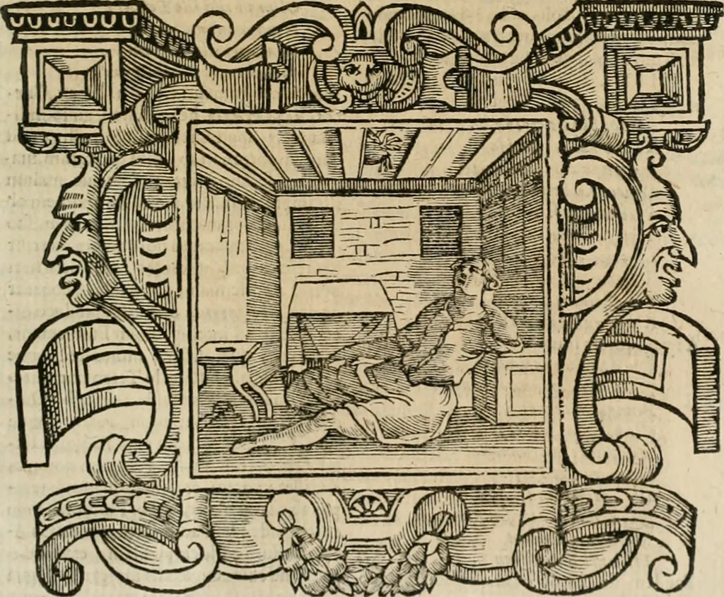 An illustration from Andreae Alciati Emblemata cum commentariis Claudii Minois I.C. Francisci Sanctii Brocensis, & notis Laurentij Pignorij Patavini : nouissima hac editione in continuam vnius commentarij seriem congestis, in certas quasdam quasi classes dispositis, & plusquam dimidia parte auctis, 1661, leaf 394