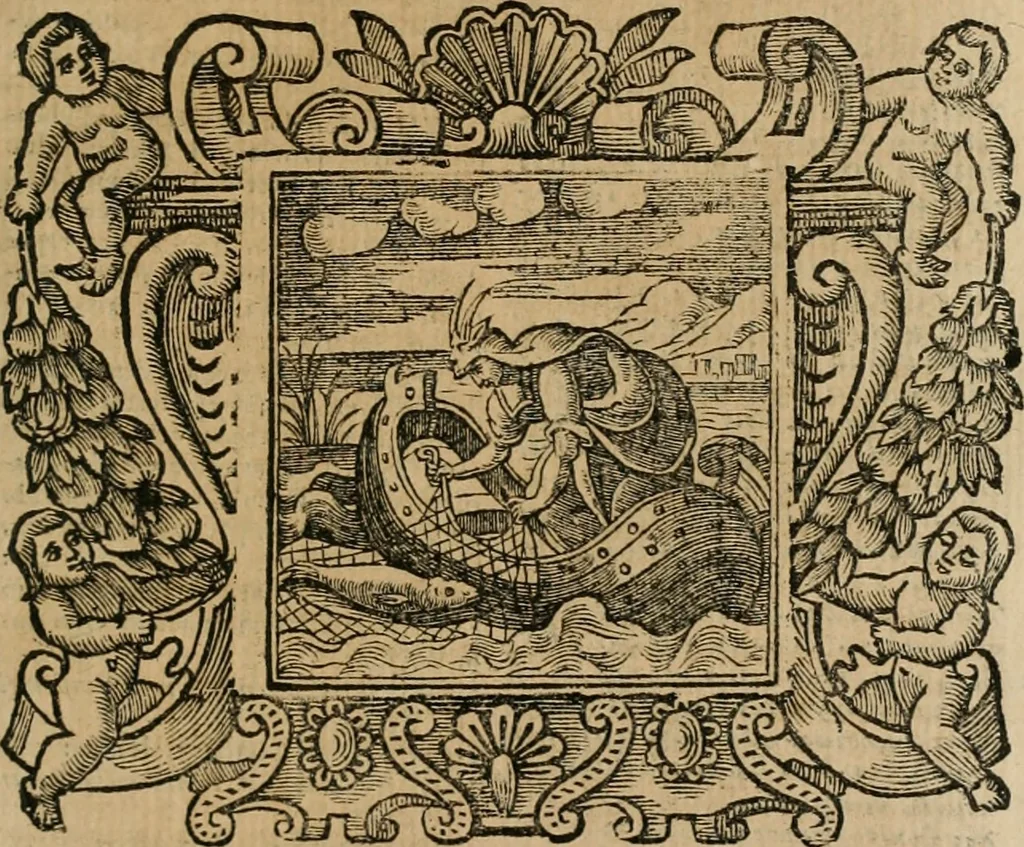 An illustration from Andreae Alciati Emblemata cum commentariis Claudii Minois I.C. Francisci Sanctii Brocensis, & notis Laurentij Pignorij Patavini : nouissima hac editione in continuam vnius commentarij seriem congestis, in certas quasdam quasi classes dispositis, & plusquam dimidia parte auctis, 1661, leaf 416