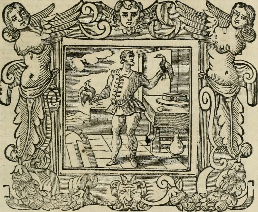 An illustration from Andreae Alciati Emblemata cum commentariis Claudii Minois I.C. Francisci Sanctii Brocensis, & notis Laurentij Pignorij Patavini : nouissima hac editione in continuam vnius commentarij seriem congestis, in certas quasdam quasi classes dispositis, & plusquam dimidia parte auctis, 1661, leaf 472