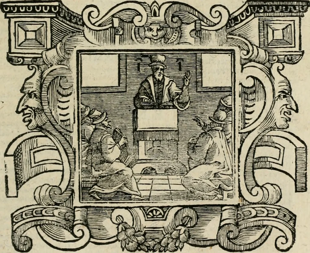 An illustration from Andreae Alciati Emblemata cum commentariis Claudii Minois I.C. Francisci Sanctii Brocensis, & notis Laurentij Pignorij Patavini : nouissima hac editione in continuam vnius commentarij seriem congestis, in certas quasdam quasi classes dispositis, & plusquam dimidia parte auctis, 1661, leaf 488