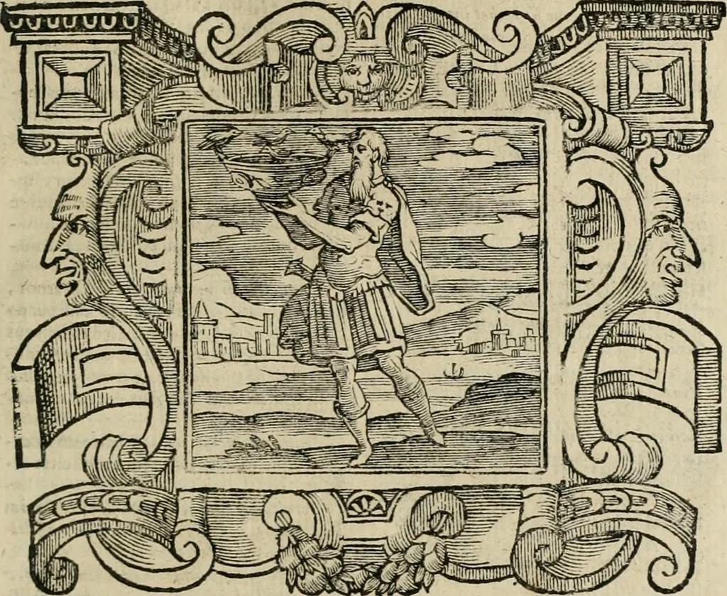 An illustration from Andreae Alciati Emblemata cum commentariis Claudii Minois I.C. Francisci Sanctii Brocensis, & notis Laurentij Pignorij Patavini : nouissima hac editione in continuam vnius commentarij seriem congestis, in certas quasdam quasi classes dispositis, & plusquam dimidia parte auctis, 1661, leaf 506