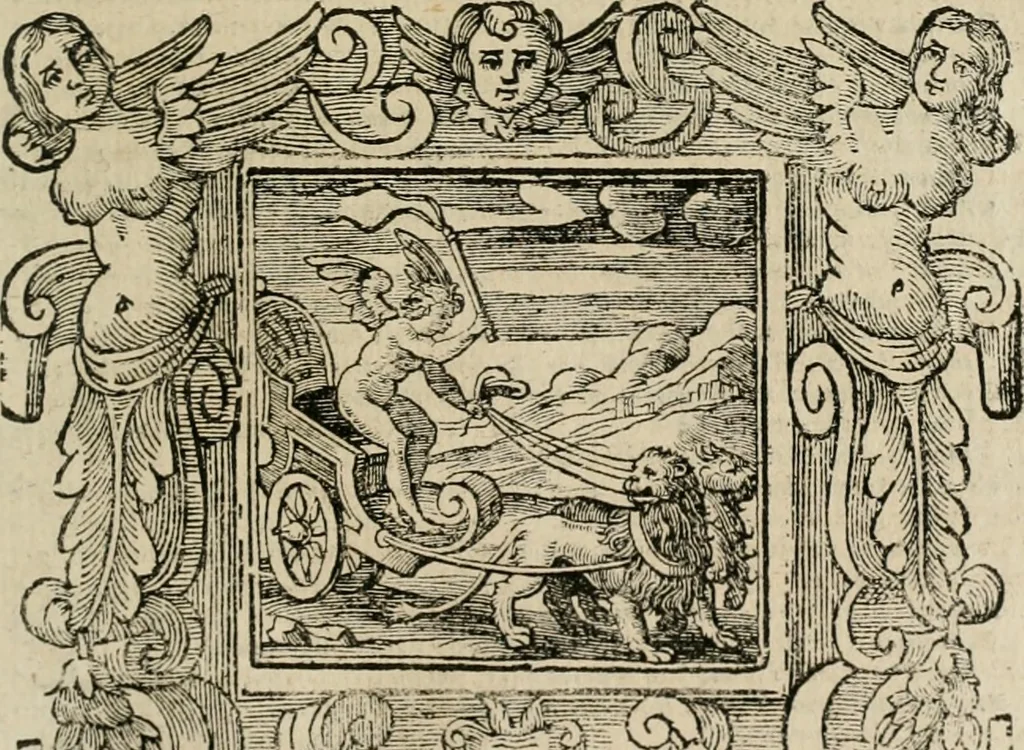 An illustration from Andreae Alciati Emblemata cum commentariis Claudii Minois I.C. Francisci Sanctii Brocensis, & notis Laurentij Pignorij Patavini : nouissima hac editione in continuam vnius commentarij seriem congestis, in certas quasdam quasi classes dispositis, & plusquam dimidia parte auctis, 1661, leaf 524