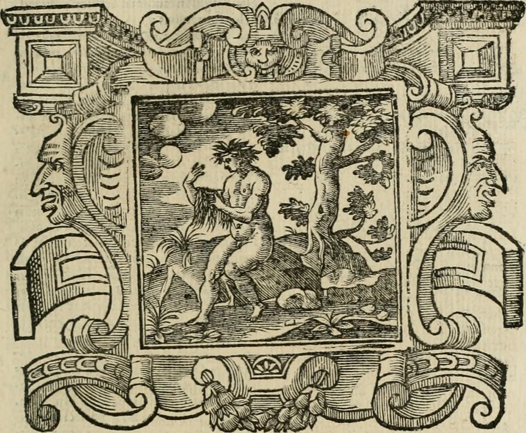 An illustration from Andreae Alciati Emblemata cum commentariis Claudii Minois I.C. Francisci Sanctii Brocensis, & notis Laurentij Pignorij Patavini : nouissima hac editione in continuam vnius commentarij seriem congestis, in certas quasdam quasi classes dispositis, & plusquam dimidia parte auctis, 1661, leaf 540