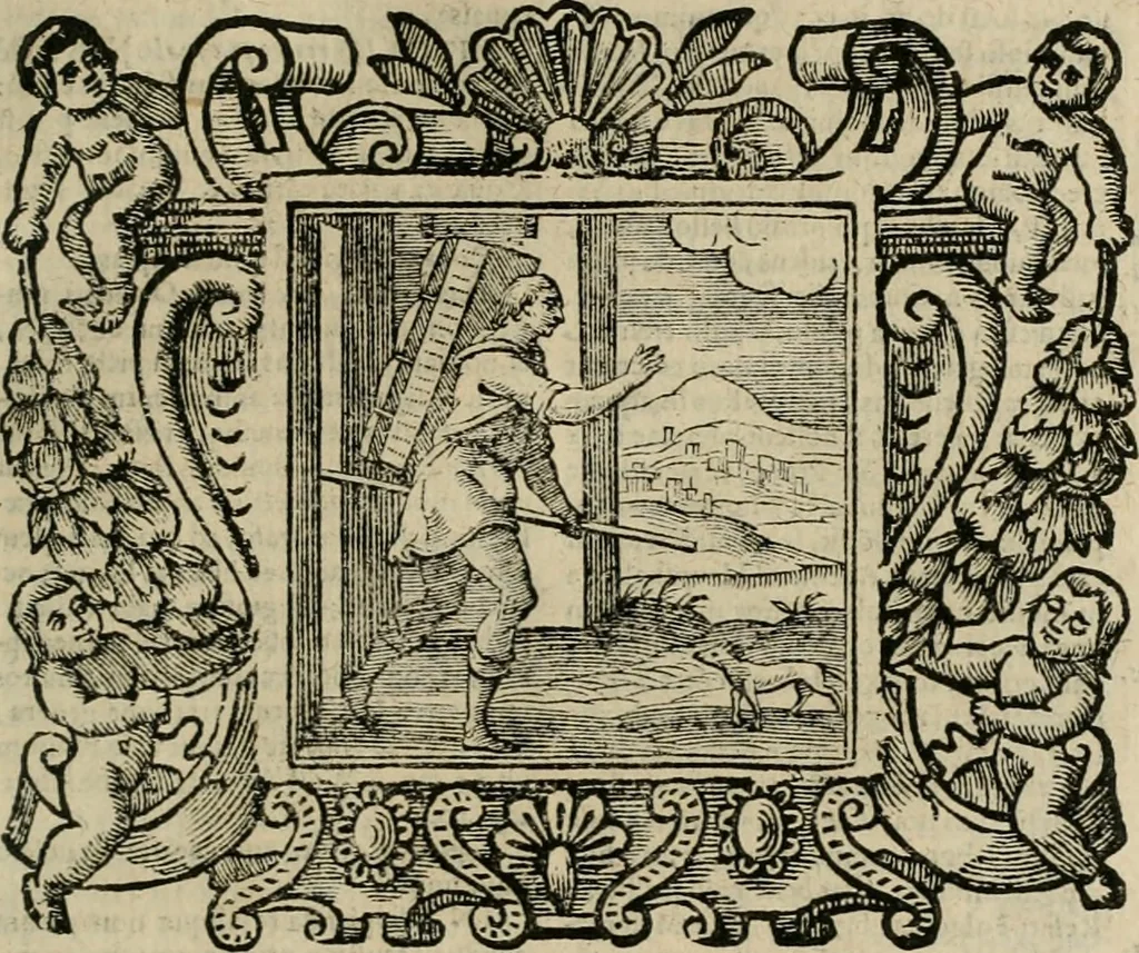 An illustration from Andreae Alciati Emblemata cum commentariis Claudii Minois I.C. Francisci Sanctii Brocensis, & notis Laurentij Pignorij Patavini : nouissima hac editione in continuam vnius commentarij seriem congestis, in certas quasdam quasi classes dispositis, & plusquam dimidia parte auctis, 1661, leaf 628