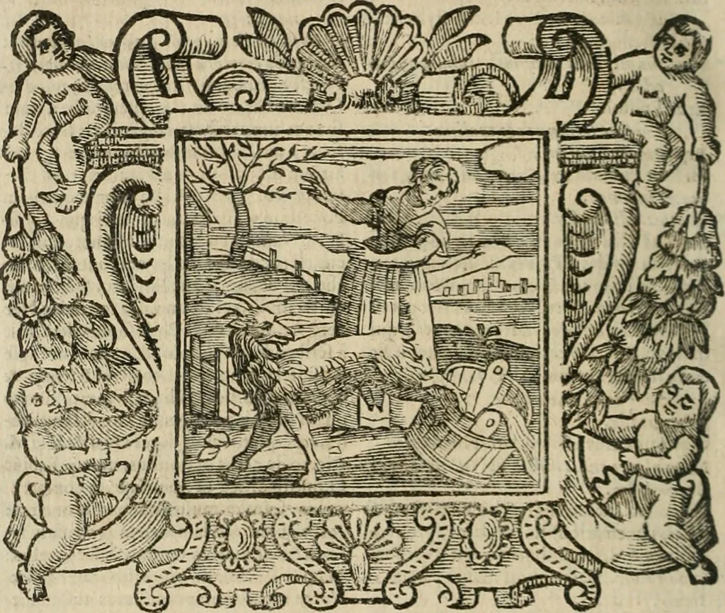 An illustration from Andreae Alciati Emblemata cum commentariis Claudii Minois I.C. Francisci Sanctii Brocensis, & notis Laurentij Pignorij Patavini : nouissima hac editione in continuam vnius commentarij seriem congestis, in certas quasdam quasi classes dispositis, & plusquam dimidia parte auctis, 1661, leaf 689