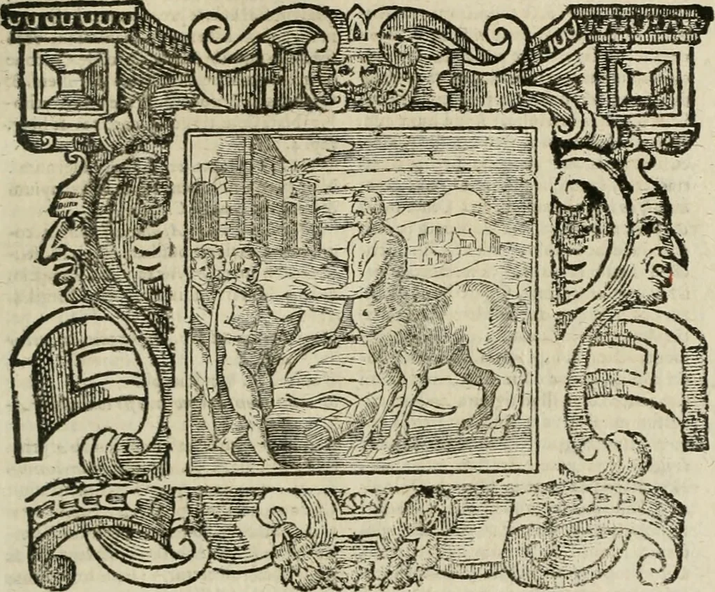An illustration from Andreae Alciati Emblemata cum commentariis Claudii Minois I.C. Francisci Sanctii Brocensis, & notis Laurentij Pignorij Patavini : nouissima hac editione in continuam vnius commentarij seriem congestis, in certas quasdam quasi classes dispositis, & plusquam dimidia parte auctis, 1661, leaf 706