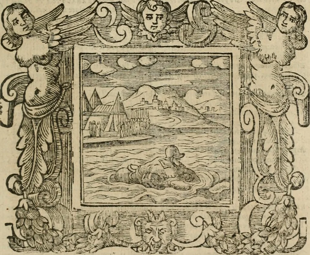 An illustration from Andreae Alciati Emblemata cum commentariis Claudii Minois I.C. Francisci Sanctii Brocensis, & notis Laurentij Pignorij Patavini : nouissima hac editione in continuam vnius commentarij seriem congestis, in certas quasdam quasi classes dispositis, & plusquam dimidia parte auctis, 1661, leaf 766